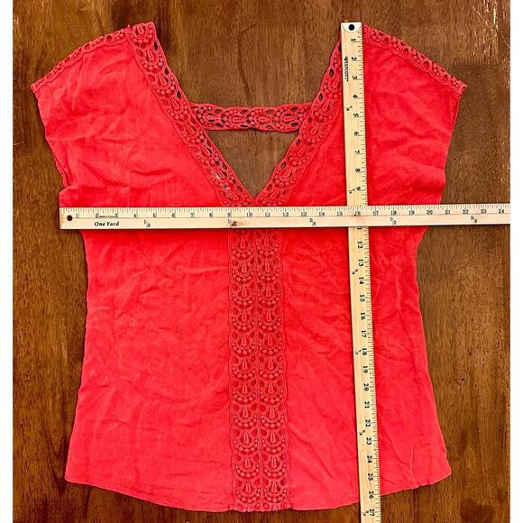 GUC Maurices Women's Coral Pullover Top w/ Crochet Detail XL - Picture 4 of 7